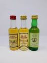 3 x WHISKY MINIATURES 3 x WHISKY MINIATURES