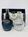 CHIVAS 21 YEAR OLD ROYAL SALUTE SAPPHIRE FLAGON WITH STUART CRYSTAL DECANTER/STOPPER SET