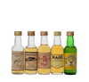 5 X WHISKY MINIATURES 5 X WHISKY MINIATURES
