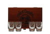 JACK DANIELS WOODEN PRESENTATION BOX AND TUMBLERS JACK DANIELS WOODEN PRESENTATION BOX AND TUMBLERS