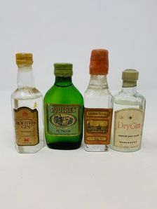 4 X OLD GIN MINIATURES 4 X OLD GIN MINIATURES