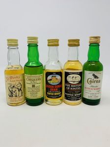 5 X WHISKY MINIATURES 5 X WHISKY MINIATURES