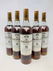 5 X SET OF MACALLAN 18 YEAR OLD - 1993/94/95/96 & 97 5 X SET OF MACALLAN 18 YEAR OLD - 1993/94/95/96 & 97