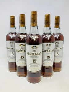 5 X SET OF MACALLAN 18 YEAR OLD - 1993/94/95/96 & 97