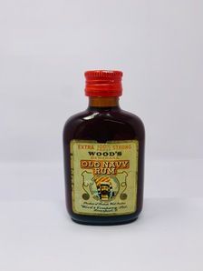 WOODS 100 PROOF EXTRA STRONG OLD NAVY RUM WOODS 100 PROOF EXTRA STRONG OLD NAVY RUM