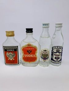 4 X VODKA MINIATURES 4 X VODKA MINIATURES