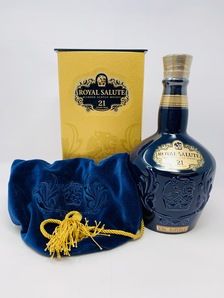 CHIVAS 21 YEAR OLD ROYAL SALUTE SAPPHIRE FLAGON