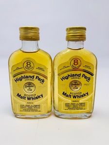 HIGHLAND PARK 70 & 100 PROOF 8 YEAR OLD MINIATURES HIGHLAND PARK 70 & 100 PROOF 8 YEAR OLD MINIATURES