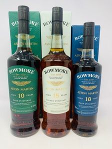 BOWMORE - ASTON MARTIN - EDITION 1,2 & 3 BOWMORE - ASTON MARTIN - EDITION 1,2 & 3