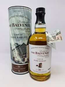 BALVENIE 26 YEAR OLD "A DAY OF DARK BARLEY" BALVENIE 26 YEAR OLD "A DAY OF DARK BARLEY"