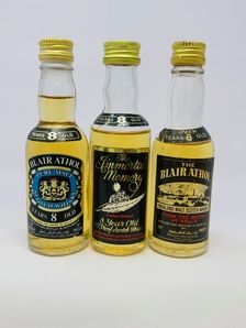 3 X 8 YEAR OLD WHISKY MINIATURES 