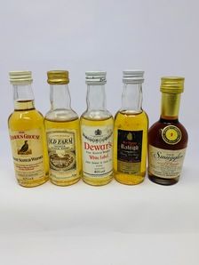 5 X WHISKY MINIATURES 