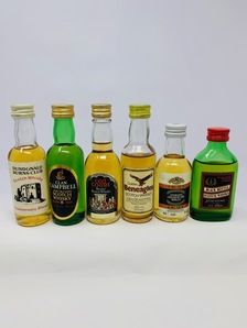 6 X WHISKY MINIATURES 