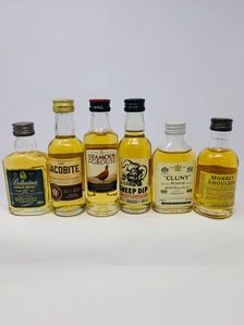 6 X WHISKY MINIATURES 