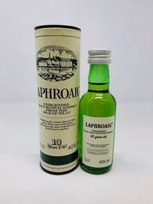 LAPHROAIG 10 YEAR OLD 1980's PRE ROYAL WARRANT MINIATURE LAPHROAIG 10 YEAR OLD 1980's PRE ROYAL WARRANT MINIATURE