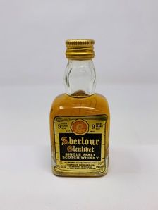 ABERLOUR GLENLIVET 1970'S 1 2/3 FLOZS WHISKY MINIATURE 9 YO ABERLOUR GLENLIVET 1970'S 1 2/3 FLOZS WHISKY MINIATURE 9 YO