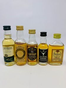5 X WHISKY MINIATURES 