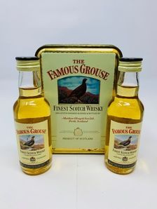 FAMOUS GROUSE WHISKY MINIATURES WITH TIN FAMOUS GROUSE WHISKY MINIATURES WITH TIN