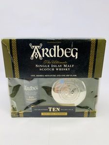 ARDBEG 10 YEAR OLD MINIATURE HIP FLASK ARDBEG 10 YEAR OLD MINIATURE HIP FLASK