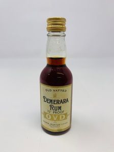 O.V.D. 70% PROOF DEMERARA RUM MINIATURE