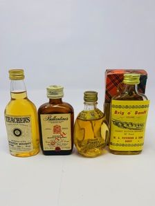 4 X WHISKY MINIATURES 