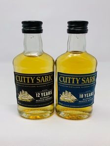 CUTTY SARK 12 & 18 YEAR OLD WHISKY MINIATURES CUTTY SARK 12 & 18 YEAR OLD WHISKY MINIATURES
