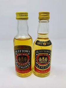 DUFFTOWN GLENLIVET 8 YEAR OLD MINIATURES DUFFTOWN GLENLIVET 8 YEAR OLD MINIATURES