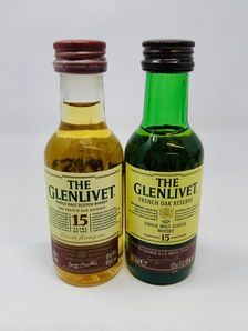 GLENLIVET 15 YEAR OLD MINIATURES GLENLIVET 15 YEAR OLD MINIATURES