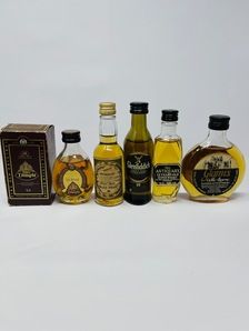 5 X WHISKY MINIATURES 
