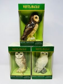 WHYTE & MACKAY- ROYAL DOULTON SCOTTISH OWLS SERIES (SEE DESCRIPTION) WHYTE & MACKAY- ROYAL DOULTON SCOTTISH OWLS SERIES (SEE DESCRIPTION)
