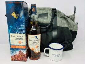 TALISKER 10 YEAR OLD "RAISE ONE FOR THE SEA" LIMITED EDITION WITH BAG & CUP TALISKER 10 YEAR OLD "RAISE ONE FOR THE SEA" LIMITED EDITION WITH BAG & CUP