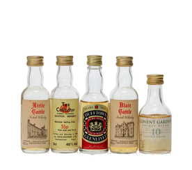 5 X WHISKY MINIATURES 5 X WHISKY MINIATURES