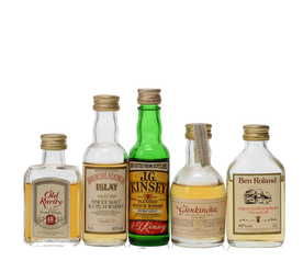 5 X WHISKY MINIATURES 5 X WHISKY MINIATURES