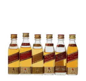 6 X  JOHNNIE WALKER RED LABEL WHISKY MINIATURES 