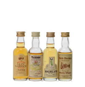 4 X 10 YEAR OLD WHISKY MINIATURES 4 X 10 YEAR OLD WHISKY MINIATURES