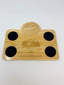WOODEN CARVED MACALLAN SERVING TRAY 