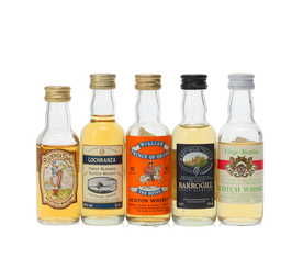 5 X WHISKY MINIATURES 5 X WHISKY MINIATURES