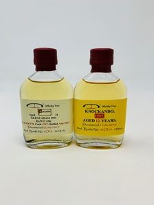 2 X Whisky Tree Samples Glencadam Knockando