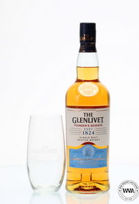GLENLIVET FOUNDERS RESERVE WITH GLASS