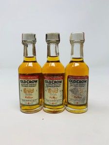 3 X OLD CROW MINIATURES 1960'S 3 X OLD CROW MINIATURES 1960'S