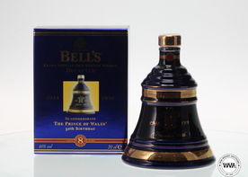 BELLS DECANTER THE PRINCE OF WALES 50TH BIRTHDAY