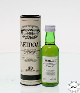 LAPHROAIG 10 YEAR OLD PRE ROYAL WARRANT MINIATURE LAPHROAIG 10 YEAR OLD PRE ROYAL WARRANT MINIATURE