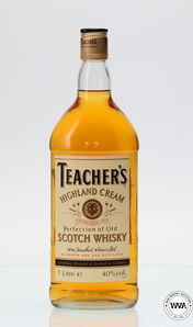 TEACHERS HIGHLAND CREAM SCOTCH WHISKY 1 LITRE TEACHERS HIGHLAND CREAM SCOTCH WHISKY 1 LITRE
