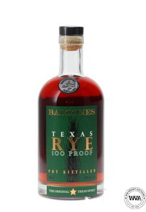 BALCONES TEXAS RYE WHISKY BALCONES TEXAS RYE WHISKY