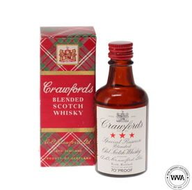 CRAWFORDS 70 PROOF WHISKY MINIATURE CRAWFORDS 70 PROOF WHISKY MINIATURE