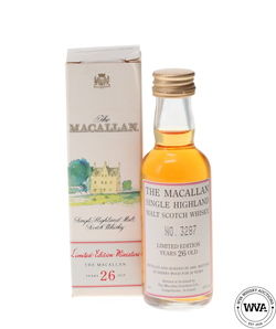 MACALLAN 26 YEAR OLD LIMITED EDITION MINIATURE MACALLAN 26 YEAR OLD LIMITED EDITION MINIATURE
