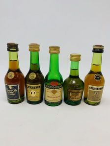 5 X ASSTD COGNAC / BRANDY MINIATURES 