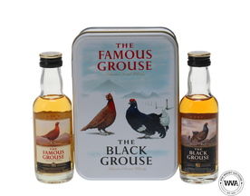 FAMOUS GROUSE WHISKY MINIATURES WITH TIN