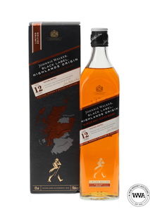 JOHNNIE WALKER 12 YEAR OLD BLACK LABEL HIGHLANDS ORIGIN JOHNNIE WALKER 12 YEAR OLD BLACK LABEL HIGHLANDS ORIGIN