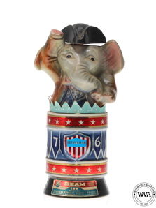 Jim Beam Republican Elephant Decanter 100 Months Old